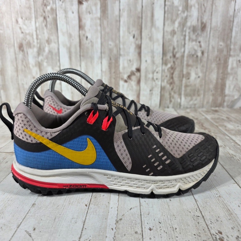 Nike Air Zoom Wildhorse 5 Trail Running Shoes Grey Blue AQ2223-200 Womens 7